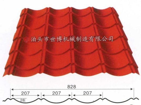 电脑全自动840-828琉璃瓦彩钢双层压瓦机设备