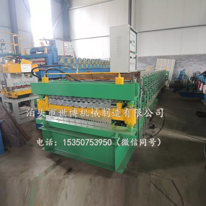 大小波纹彩钢瓦双层压瓦机设备发往斯里兰卡